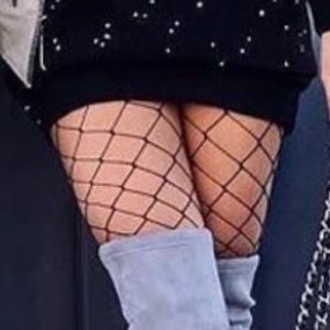 Black fishnet stockings punk goth glam doll retro pantyhose lingerie sexy punk